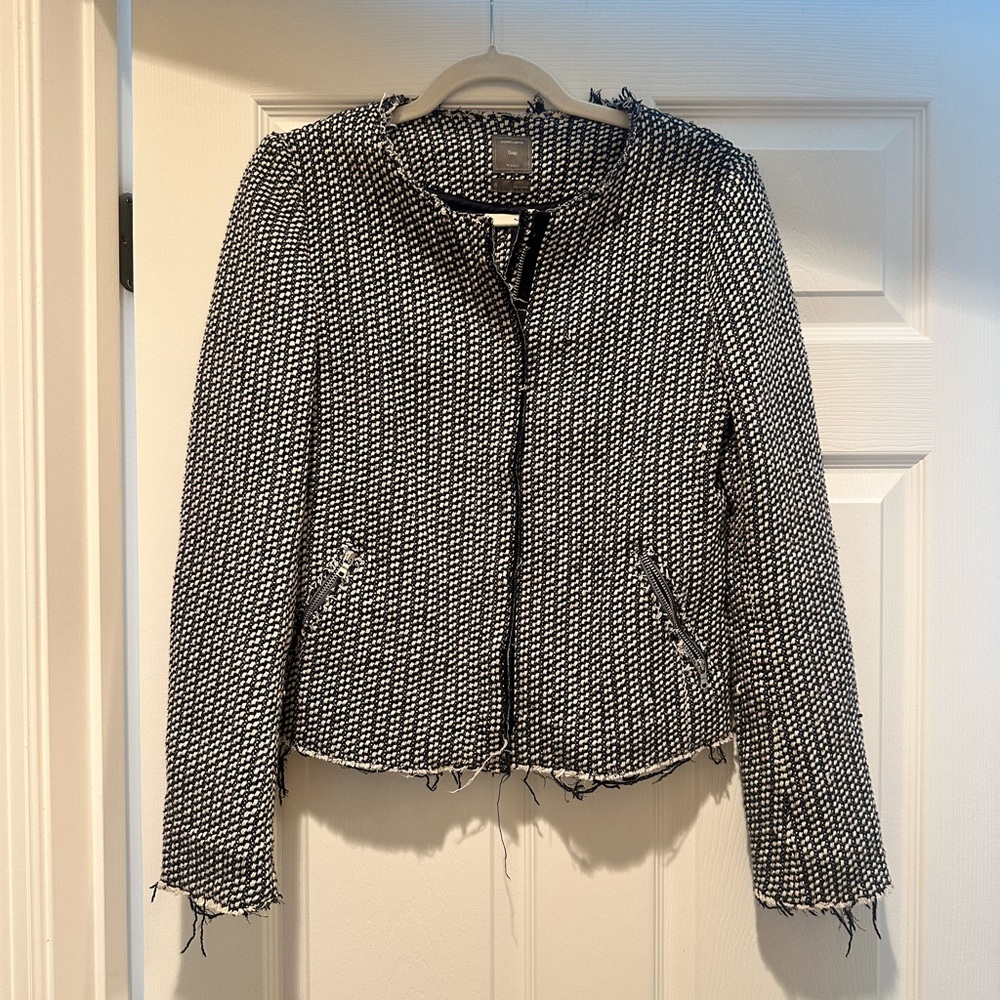 Gap Tweed Black and White Women's Jacket